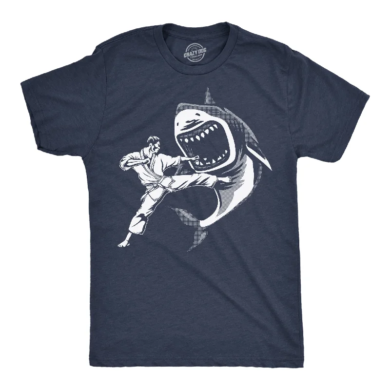 Men's antimicrobial t - shirts for odor - free freshness during travelKarate Kicked Shark Men's T Shirt Men's antimicrobial t - shirts for odor - free freshness during travelKarate Kicked Shark Men's T Shirt