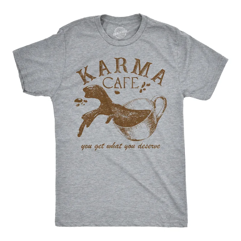 Men's slim - fit graphic t - shirts with vintage rock band printsKarma Cafe Men's T Shirt Men's slim - fit graphic t - shirts with vintage rock band printsKarma Cafe Men's T Shirt
