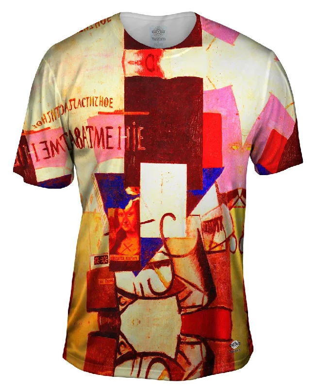 Men's organic cotton crew - neck t - shirts for everyday comfortKazimir Malevich - "Composition with the Mona Lisa" (1914) Men's organic cotton crew - neck t - shirts for everyday comfortKazimir Malevich - "Composition with the Mona Lisa" (1914)