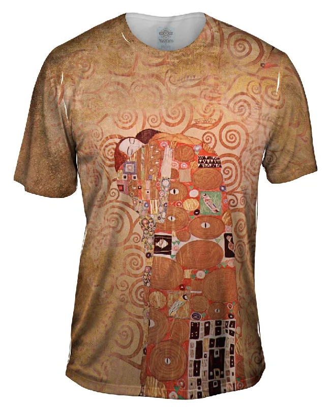 Men's thermal t - shirts with a high - neck design for cold weatherKlimt - "Fulfilment" (1905) Men's thermal t - shirts with a high - neck design for cold weatherKlimt - "Fulfilment" (1905)