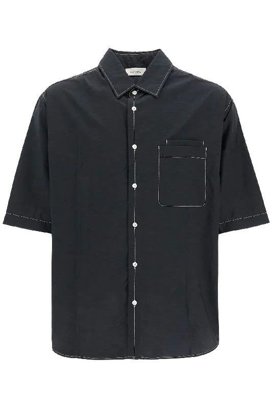Men's distressed denim - look t - shirts with a rugged appealLemaire Men's "Oversized Short-Slee Men's distressed denim - look t - shirts with a rugged appealLemaire Men's "Oversized Short-Slee
