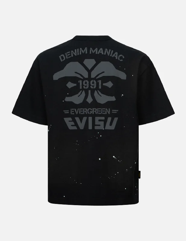 Men's organic cotton crew - neck t - shirts for everyday comfortLogo Embroidery and Multi-print Loose Fit T-shirt Men's organic cotton crew - neck t - shirts for everyday comfortLogo Embroidery and Multi-print Loose Fit T-shirt