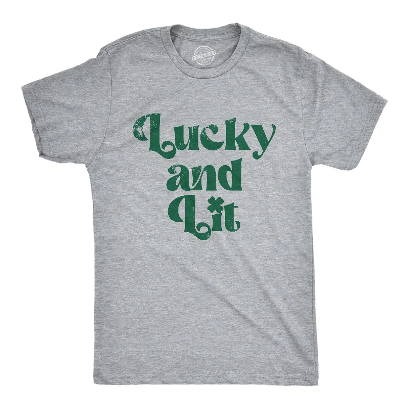 Men's tie - dye t - shirts with a bohemian styleLucky And Lit Men's T Shirt