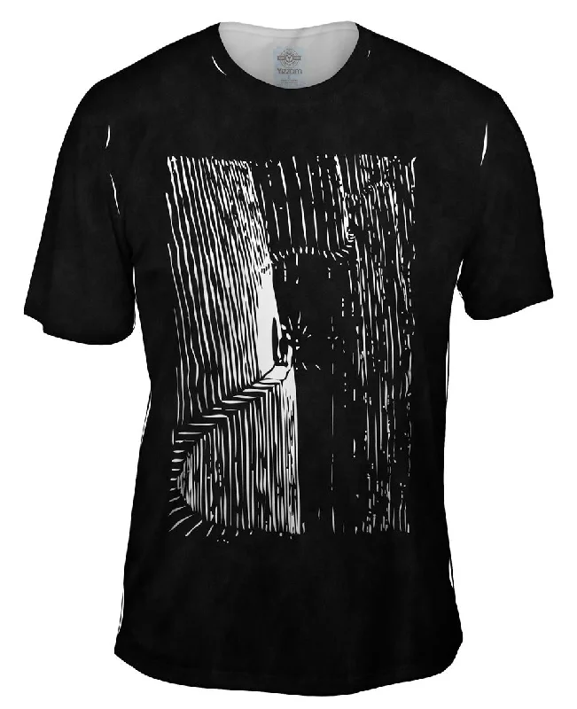 Men's plus - size pocket t - shirts with a classic lookM.C.Escher - "Flor de Pascua Never Think Before You Act" (1921) Men's plus - size pocket t - shirts with a classic lookM.C.Escher - "Flor de Pascua Never Think Before You Act" (1921)
