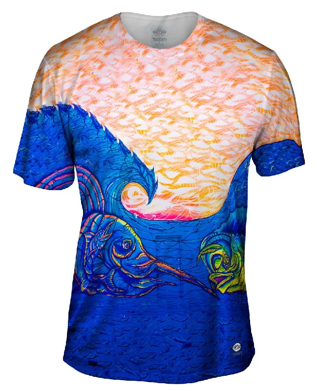 Men's antimicrobial t - shirts for odor - free freshness during travelMarlin Dolphin Graffiti Art Basel Miami 2013 Men's antimicrobial t - shirts for odor - free freshness during travelMarlin Dolphin Graffiti Art Basel Miami 2013