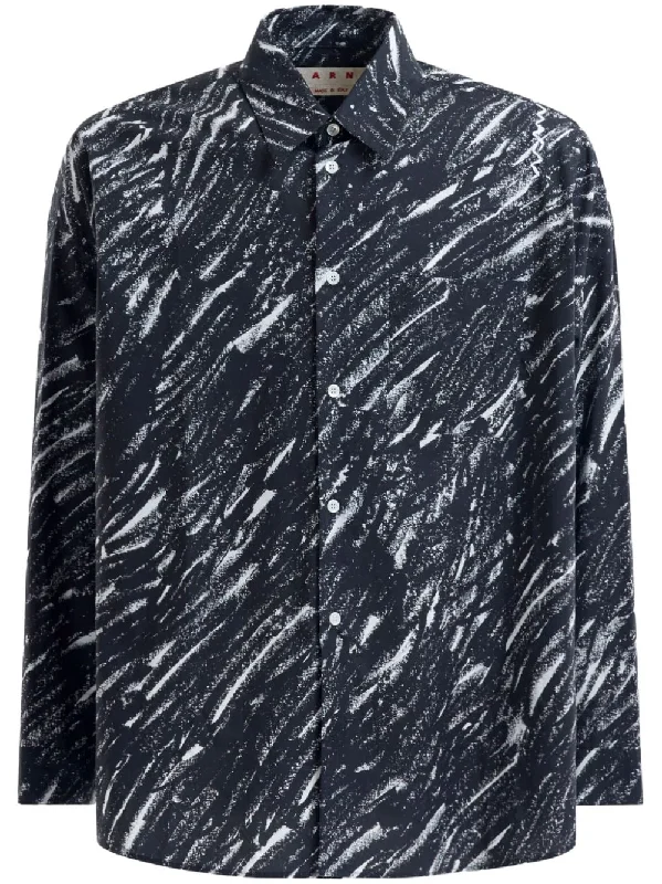 Men's tie - dye t - shirts with a bohemian styleMarni Men's Shirts