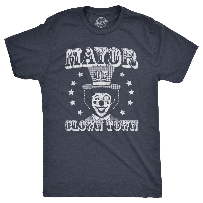 Men's printed Hawaiian t - shirts for tropical vacationsMayor Of Clown Town Men's T Shirt Men's printed Hawaiian t - shirts for tropical vacationsMayor Of Clown Town Men's T Shirt