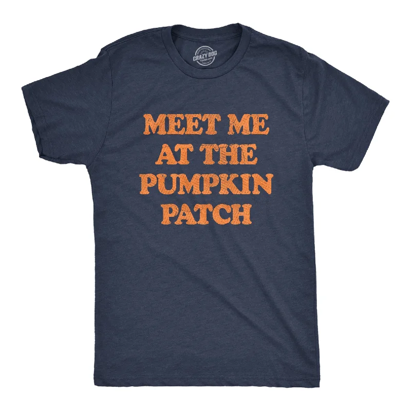 Men's button - front t - shirts with a unique artistic printMeet Me At The Pumpkin Patch Men's T Shirt Men's button - front t - shirts with a unique artistic printMeet Me At The Pumpkin Patch Men's T Shirt