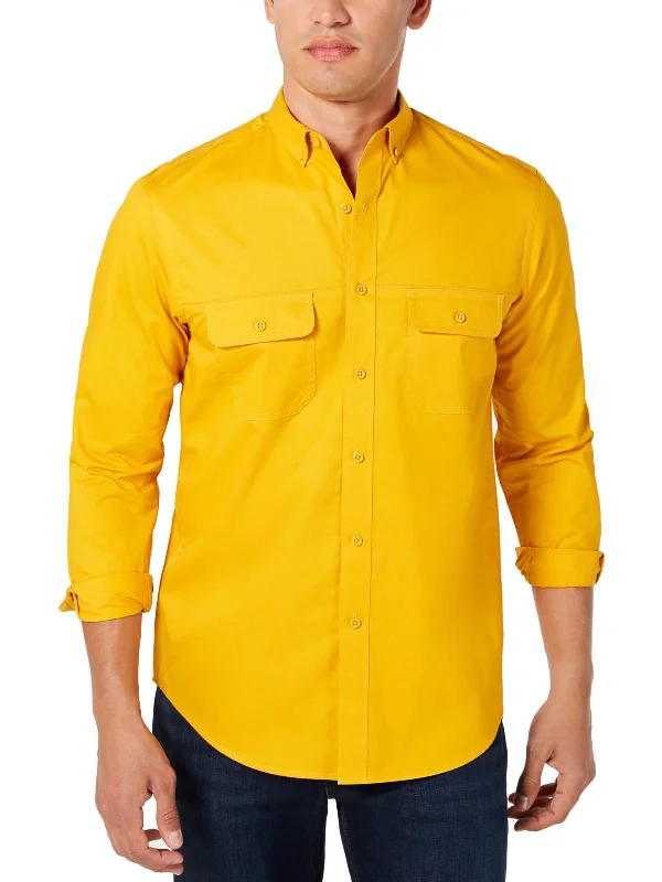 Men's UV - protection t - shirts for outdoor activities in the sunMens Long Sleeve Camp Button-Down Shirt Men's UV - protection t - shirts for outdoor activities in the sunMens Long Sleeve Camp Button-Down Shirt