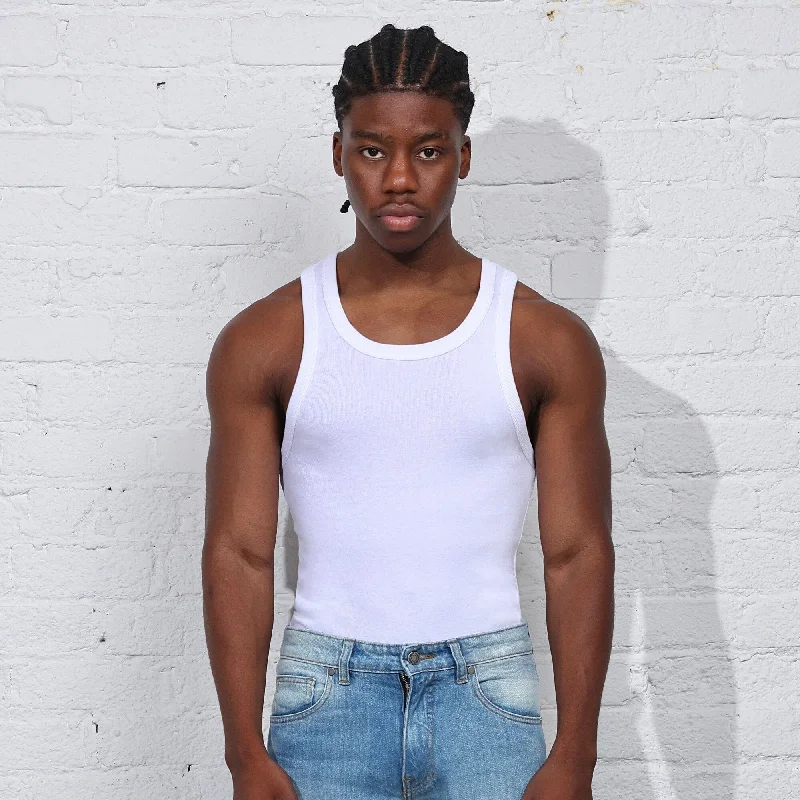 Men's button - front t - shirts with a unique artistic printMontauk Rib Tank