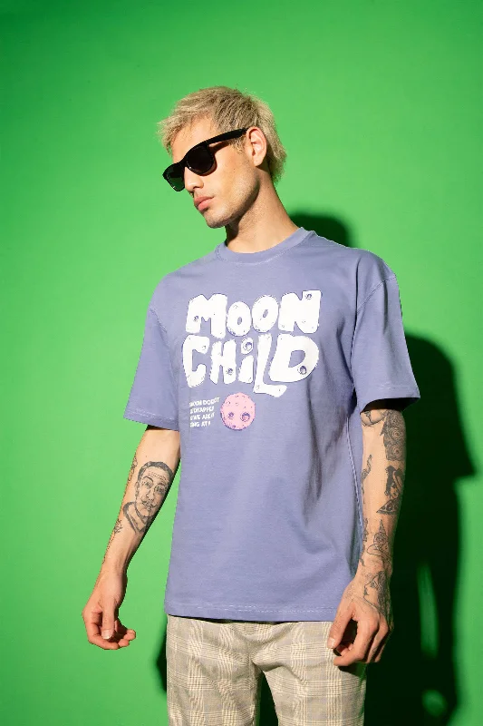 Men's thermal t - shirts with a high - neck design for cold weatherMoon Child Oversized T-Shirt Men's thermal t - shirts with a high - neck design for cold weatherMoon Child Oversized T-Shirt