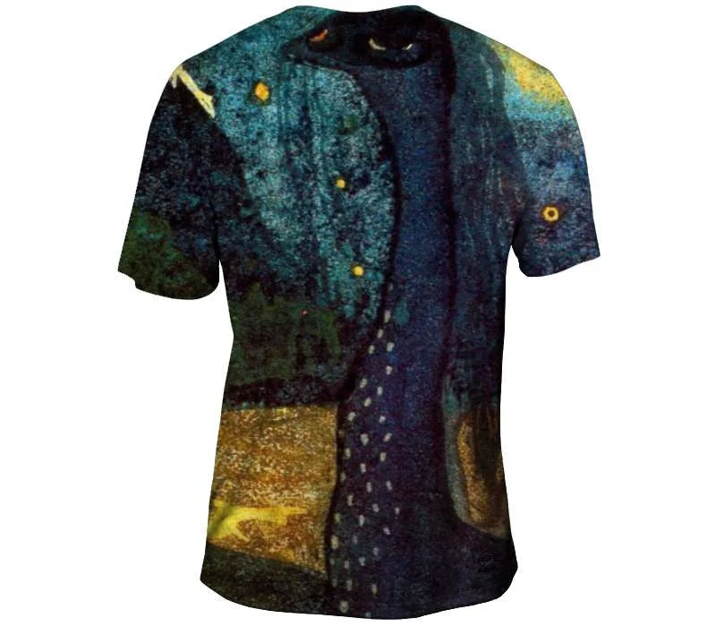 Men's button - front t - shirts with a unique artistic printMoonlight Night - Kandinsky Men's button - front t - shirts with a unique artistic printMoonlight Night - Kandinsky