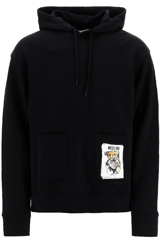 Men's ribbed t - shirts with a textured finish for added styleMoschino Men's Hooded Teddy Bear Sweatshirt Men's ribbed t - shirts with a textured finish for added styleMoschino Men's Hooded Teddy Bear Sweatshirt