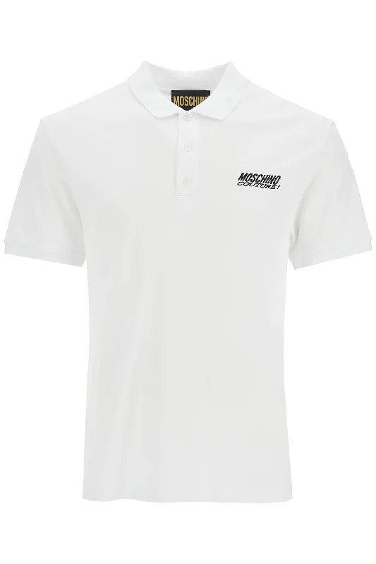 Men's smart - casual checkered t - shirts for semi - formal occasionsMoschino Men's Polo Shirt With Embroide Logo Men's smart - casual checkered t - shirts for semi - formal occasionsMoschino Men's Polo Shirt With Embroide Logo