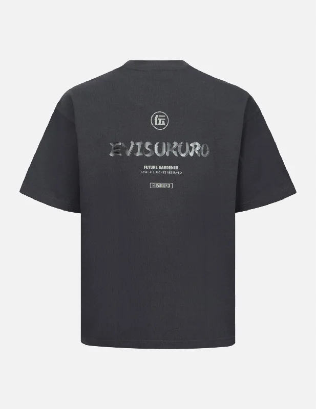 Men's button - front t - shirts with a unique artistic printMulti Logos Print Loose Fit T-shirt Men's button - front t - shirts with a unique artistic printMulti Logos Print Loose Fit T-shirt