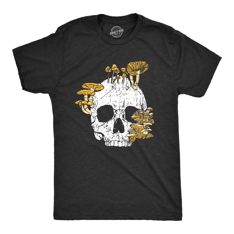 Men's eco - friendly recycled t - shirts for sustainable fashion choicesMushroom Skull Men's T Shirt Men's eco - friendly recycled t - shirts for sustainable fashion choicesMushroom Skull Men's T Shirt