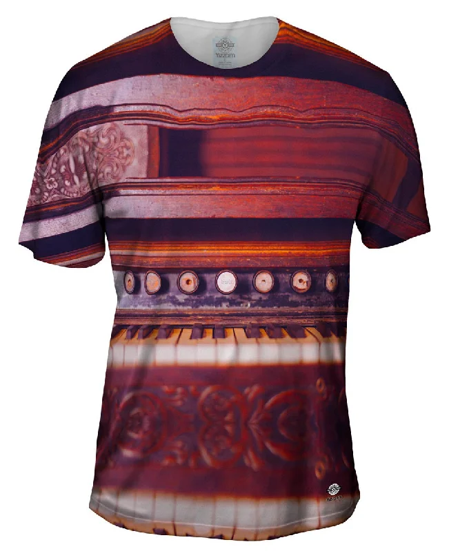 Men's v - neck muscle t - shirts for a body - building aestheticOld Rustic Organ Piano Men's v - neck muscle t - shirts for a body - building aestheticOld Rustic Organ Piano