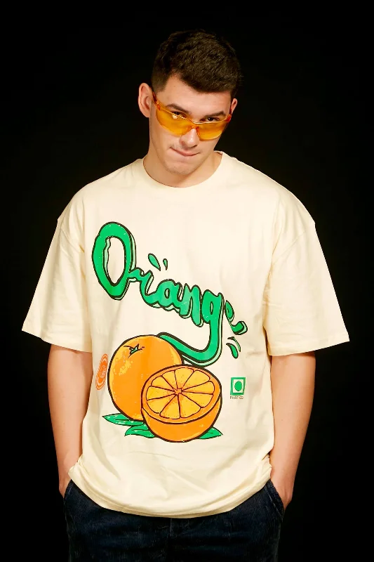 Men's polo t - shirts with a contrast collar for a preppy lookOrange Oversized T-shirt Men's polo t - shirts with a contrast collar for a preppy lookOrange Oversized T-shirt