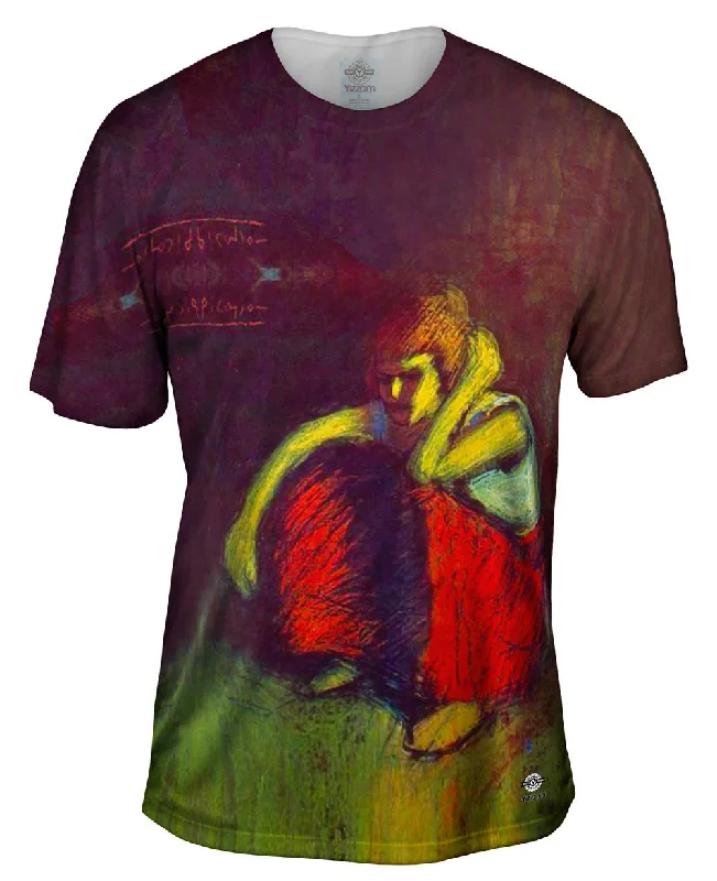 Men's distressed denim - look t - shirts with a rugged appealPablo Picasso - "A red skirt" (1901) Men's distressed denim - look t - shirts with a rugged appealPablo Picasso - "A red skirt" (1901)