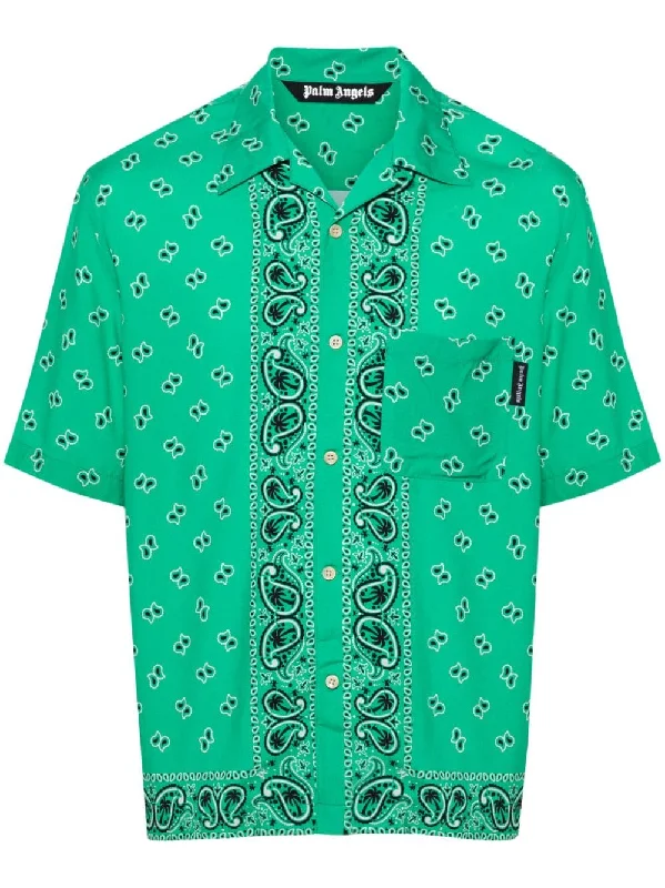 Men's polo t - shirts with a contrast collar for a preppy lookPalm Angels Men's Shirts Men's polo t - shirts with a contrast collar for a preppy lookPalm Angels Men's Shirts