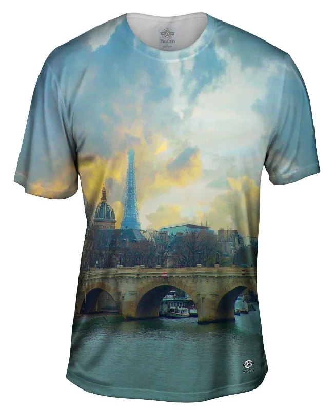 Men's UV - protection t - shirts for outdoor activities in the sunParis France Eiffel Tower Cloud Frenzy Men's UV - protection t - shirts for outdoor activities in the sunParis France Eiffel Tower Cloud Frenzy