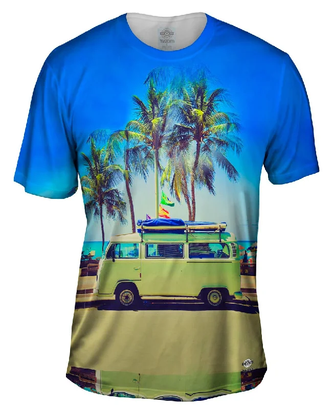 Men's polo t - shirts with a contrast collar for a preppy lookPeace Love Van