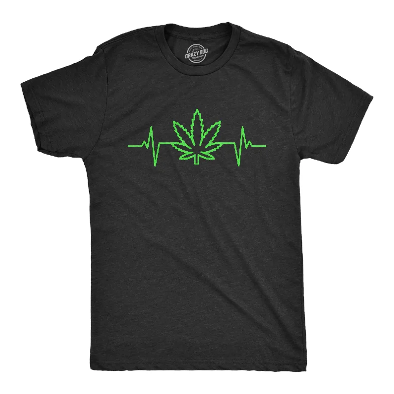 Men's antimicrobial t - shirts for odor - free freshness during travelPot Leaf Heart Beat Men's T Shirt Men's antimicrobial t - shirts for odor - free freshness during travelPot Leaf Heart Beat Men's T Shirt