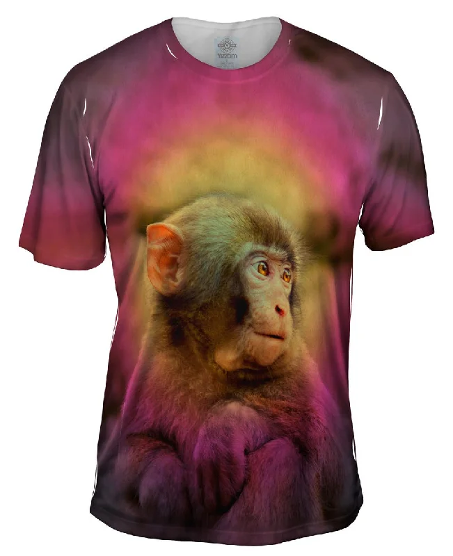 Men's ribbed t - shirts with a textured finish for added stylePurple Baby Monkey