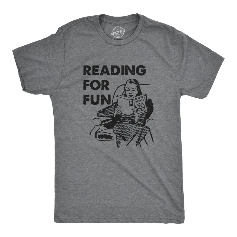 Men's moisture - wicking athletic t - shirts for intense workoutsReading For Fun Men's T Shirt Men's moisture - wicking athletic t - shirts for intense workoutsReading For Fun Men's T Shirt