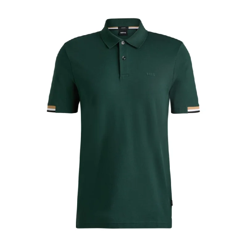 Men's distressed denim - look t - shirts with a rugged appealRegular-fit polo shirt with rubberized logo Men's distressed denim - look t - shirts with a rugged appealRegular-fit polo shirt with rubberized logo