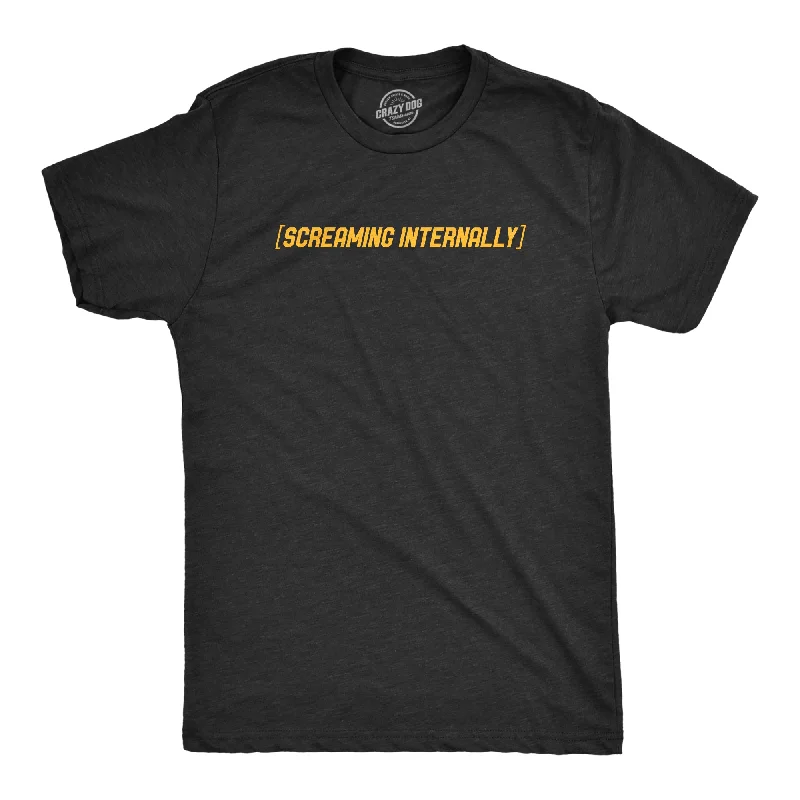 Men's organic cotton crew - neck t - shirts for everyday comfortScreaming Internally Men's T Shirt Men's organic cotton crew - neck t - shirts for everyday comfortScreaming Internally Men's T Shirt