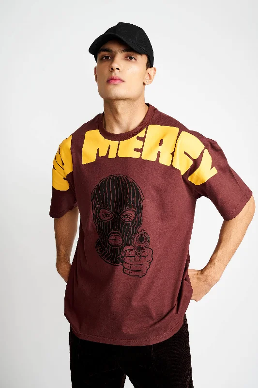 Men's ribbed t - shirts with a textured finish for added styleShow No Mercy Oversized T-shirt Men's ribbed t - shirts with a textured finish for added styleShow No Mercy Oversized T-shirt