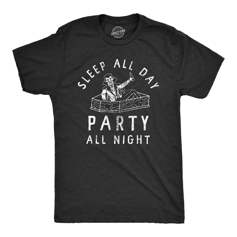 Men's smart - casual checkered t - shirts for semi - formal occasionsSleep All Day Party All Night Men's T Shirt Men's smart - casual checkered t - shirts for semi - formal occasionsSleep All Day Party All Night Men's T Shirt