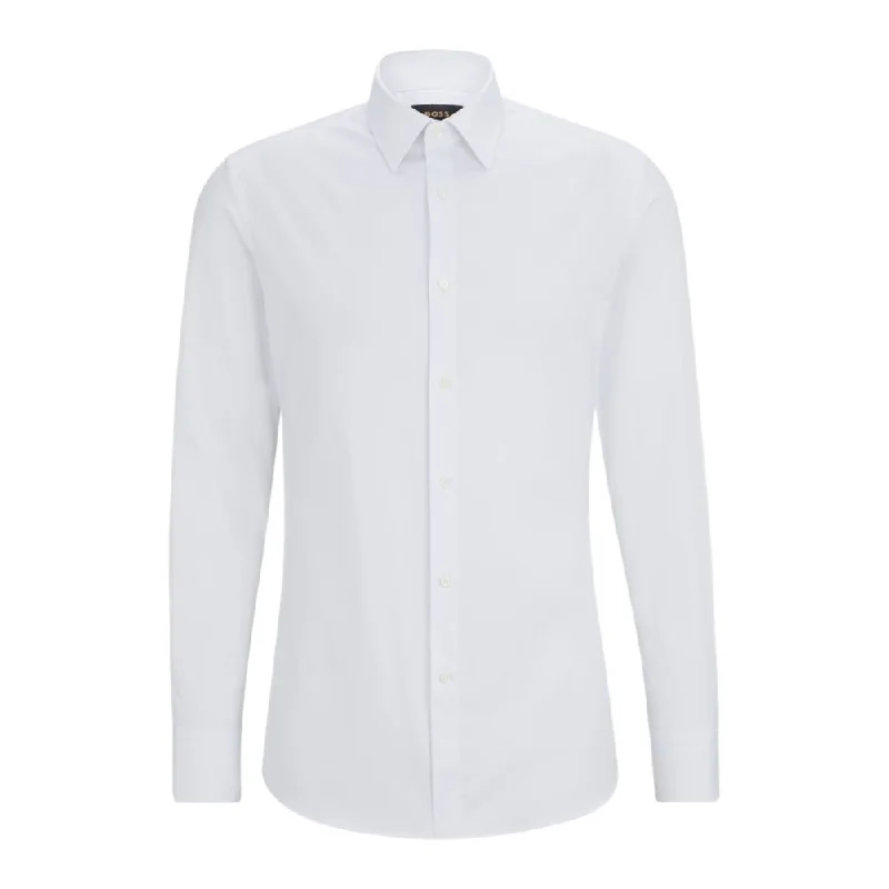 Men's mock - neck t - shirts with a modern and sleek styleSlim-fit shirt in poplin with stretch Men's mock - neck t - shirts with a modern and sleek styleSlim-fit shirt in poplin with stretch