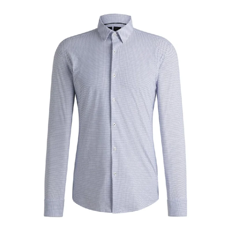 Men's ribbed t - shirts with a textured finish for added styleSlim-fit shirt in printed performance-stretch jersey Men's ribbed t - shirts with a textured finish for added styleSlim-fit shirt in printed performance-stretch jersey