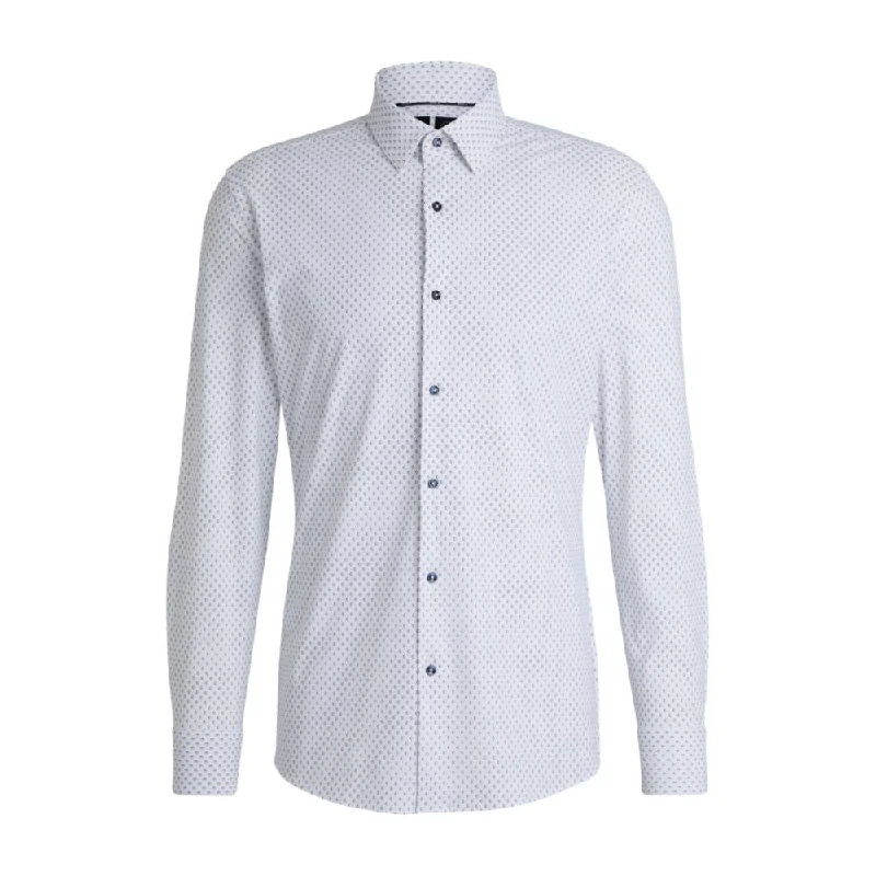 Men's eco - friendly recycled t - shirts for sustainable fashion choicesSlim-fit shirt in printed performance-stretch material Men's eco - friendly recycled t - shirts for sustainable fashion choicesSlim-fit shirt in printed performance-stretch material