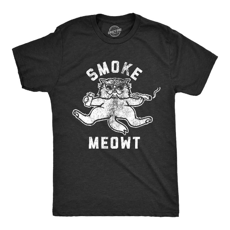 Men's antimicrobial t - shirts for odor - free freshness during travelSmoke Meowt Men's T Shirt Men's antimicrobial t - shirts for odor - free freshness during travelSmoke Meowt Men's T Shirt