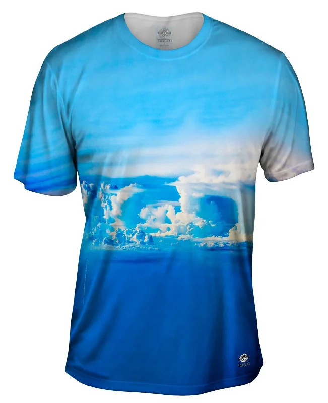 Men's printed Hawaiian t - shirts for tropical vacationsSoaring Clouds