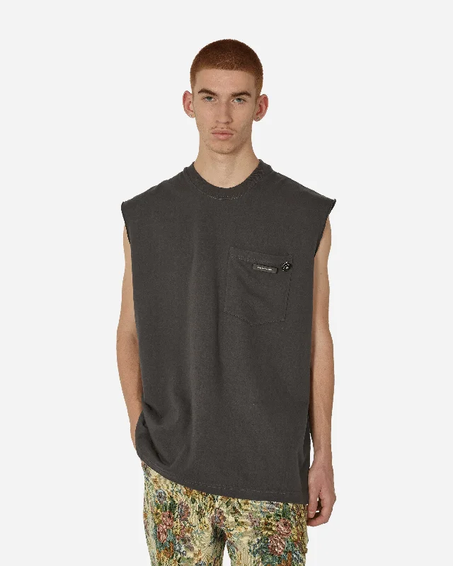 Men's distressed denim - look t - shirts with a rugged appeal"Blue Stem" Sleeveless Tank Washed Black Men's distressed denim - look t - shirts with a rugged appeal"Blue Stem" Sleeveless Tank Washed Black