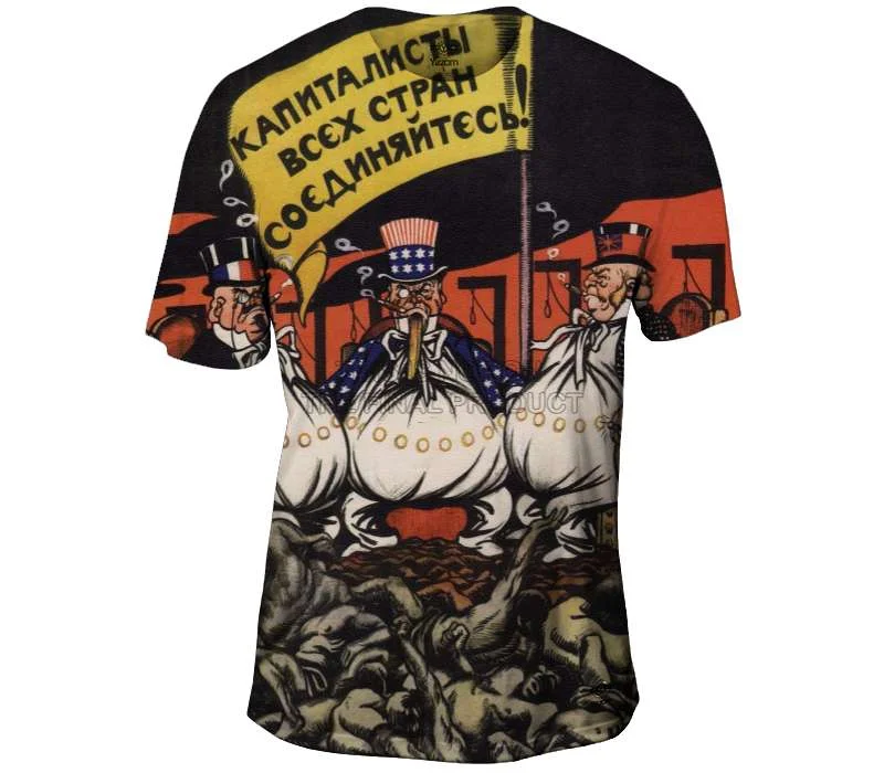Men's moisture - wicking athletic t - shirts for intense workoutsSoviet Anti Capitalists Propaganda Men's moisture - wicking athletic t - shirts for intense workoutsSoviet Anti Capitalists Propaganda