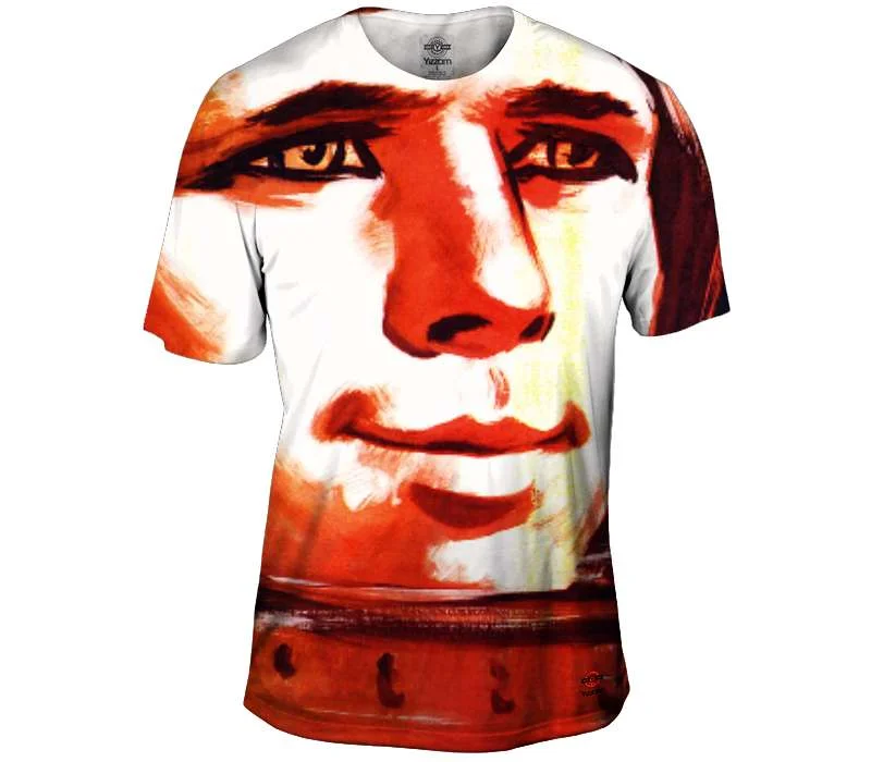 Men's mock - neck t - shirts with a modern and sleek styleSoviet Space Program Propaganda Men's mock - neck t - shirts with a modern and sleek styleSoviet Space Program Propaganda