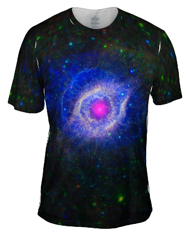 Men's polo t - shirts with a contrast collar for a preppy lookSpace Galaxy Helix Nebulae Men's polo t - shirts with a contrast collar for a preppy lookSpace Galaxy Helix Nebulae