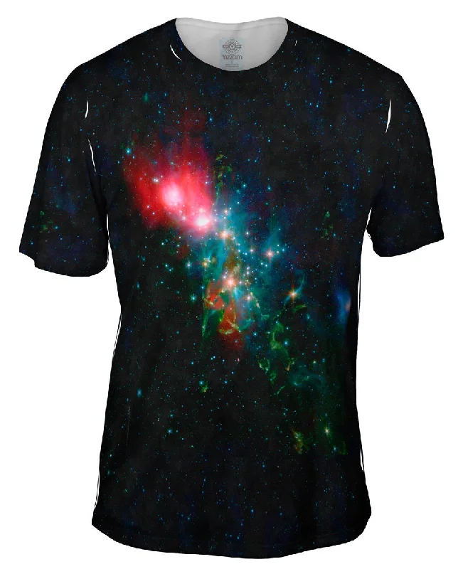 Men's organic cotton crew - neck t - shirts for everyday comfortSpace Galaxy Nebulae NGC Chaotic Beauty Men's organic cotton crew - neck t - shirts for everyday comfortSpace Galaxy Nebulae NGC Chaotic Beauty
