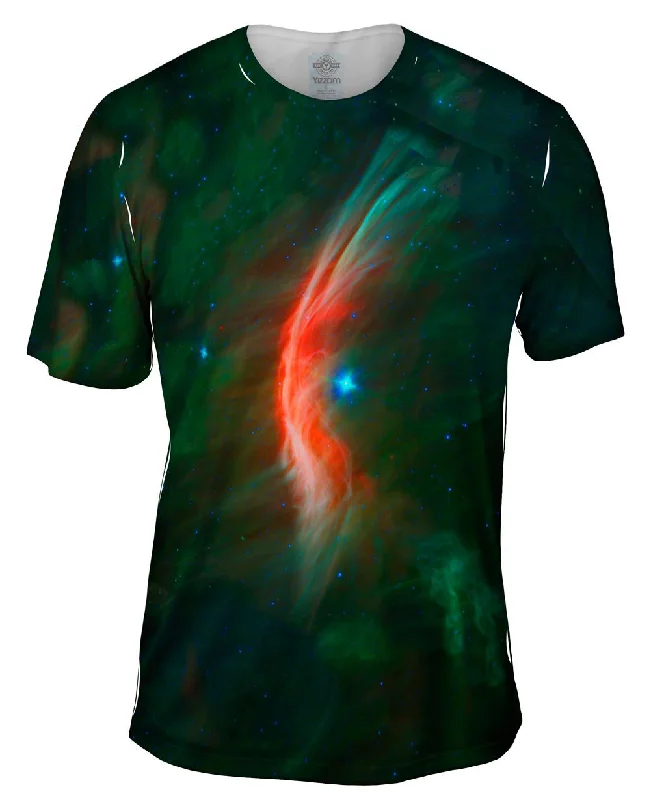 Men's long - sleeve henley t - shirts with button - down placketsSpace Galaxy Zeta Opiuchi Men's long - sleeve henley t - shirts with button - down placketsSpace Galaxy Zeta Opiuchi
