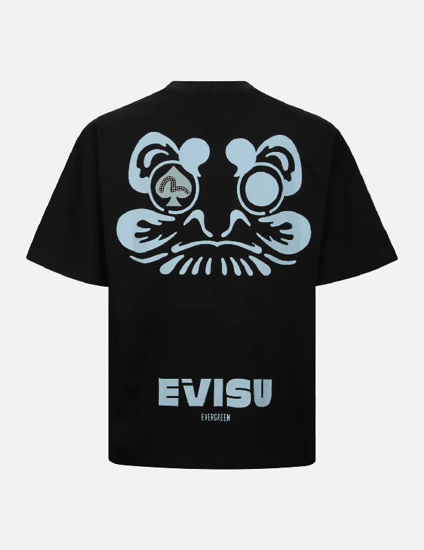 Men's antimicrobial t - shirts for odor - free freshness during travelSpade Daruma and Dice Print Loose Fit T-shirt Men's antimicrobial t - shirts for odor - free freshness during travelSpade Daruma and Dice Print Loose Fit T-shirt
