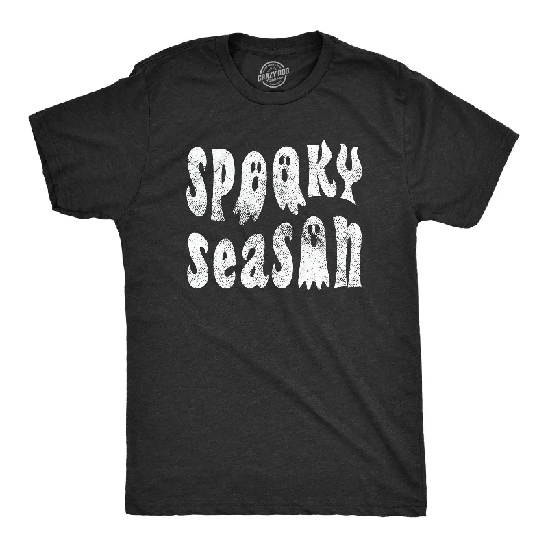 Men's long - sleeve henley t - shirts with button - down placketsSpooky Season Men's T Shirt Men's long - sleeve henley t - shirts with button - down placketsSpooky Season Men's T Shirt