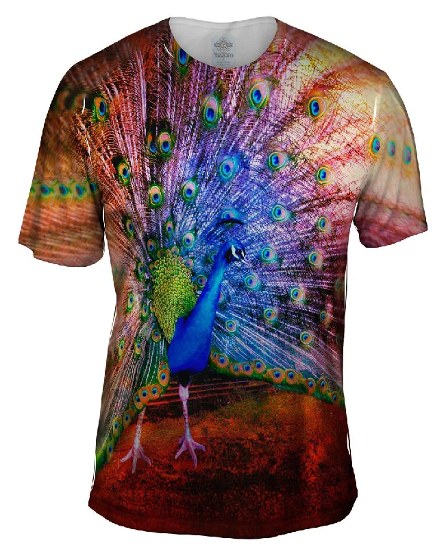 Men's distressed denim - look t - shirts with a rugged appealStreet Peacock