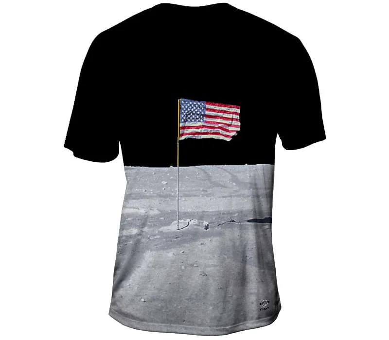 Men's eco - friendly recycled t - shirts for sustainable fashion choicesThe Moon Flag Men's eco - friendly recycled t - shirts for sustainable fashion choicesThe Moon Flag
