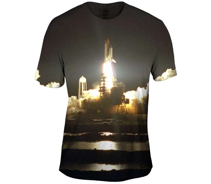 Men's moisture - wicking athletic t - shirts for intense workoutsThe Night Launch