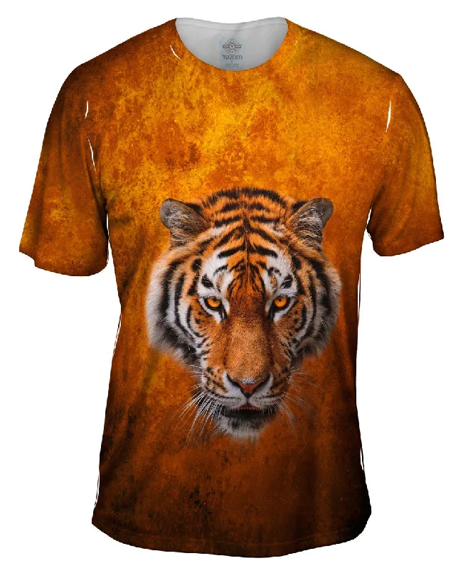 Men's mock - neck t - shirts with a modern and sleek styleTiger 001